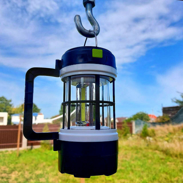 Кемпинговый фонарь-лампа Camping lantern F 910B (зарядка USB и солнечные батареи, 5 режимов работы, функция PowerBank)